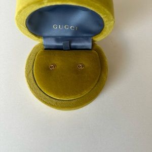 Gucci 18k Running G Earrings